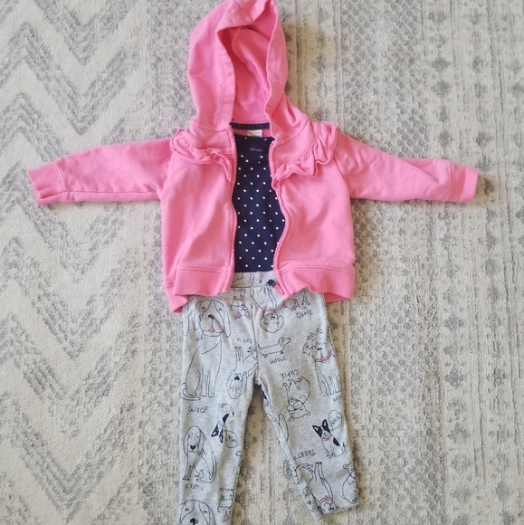 Carter's Other - Carter's baby girl 9 month 3 piece dog outfit